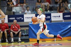 Marissa Cannon brings the ball upcourt for the U.S. team during the Maccabiah Games in Israel this summer.