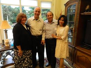  Shayne and Michael Hoffman, from left, pose with hosts and longtime Israel Bonds supporters Zion and Cookie Avissar of Potomac. 