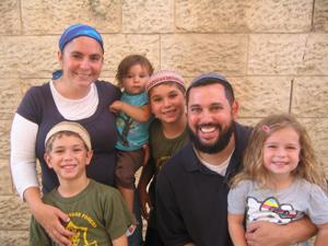 Rabbi Uri Topolosky and his family, seen here during a recent visit to Jerusalem, have left New Orleans and relocated to suburban Maryland. Photo courtesy Uri Topolosky 