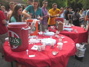 Complimentary Rita’s ices are a big hit at the event.
