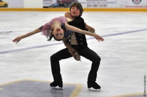 Ian Somerville and Eliana Gropman demonstrate their figure skating skills. Photo by Barry Gropman