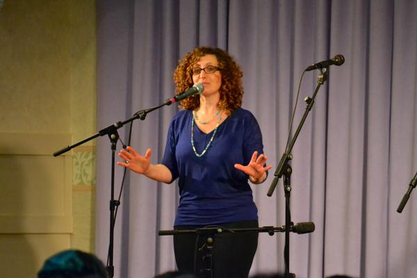 SpeakeasyDC's Amy Saidman was one of six speakers to tell their personal stories at "Tales of the Unleavened" on Sunday
