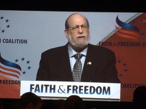 Author Aryeh Spero launched the Faith & Freedom Coalition conference in the District last weekend with a fiery speech skewering the "hedonists of Hollywood."