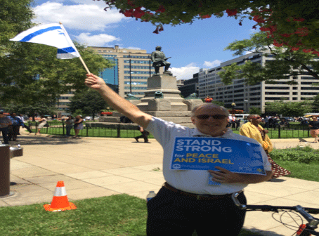 Steve Adleberg, supporter of the rally and works with the Jewish Community Relations Council (JCRC)