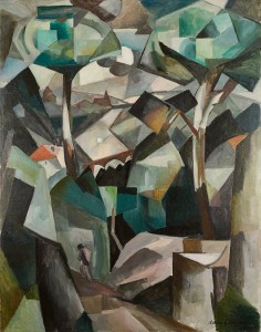 The “Paysage” a 1911 Cubist landscape by Albert Gleizes at the Pompidou Center was looted by the Nazis. It has since been returned to the heirs of owner Alphonse Kann. Wikipedia Commons