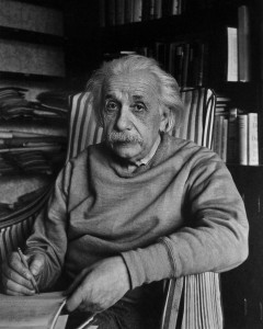 Albert Einstein poses for a snapshot during his time at Princeton University. File photo 