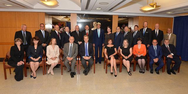 Secretary of State John Kerry, State Department officials and Jewish organizational leaders meet to discuss disturbing trend of anti-Semitism in Europe. Photo Courtesy of State Department