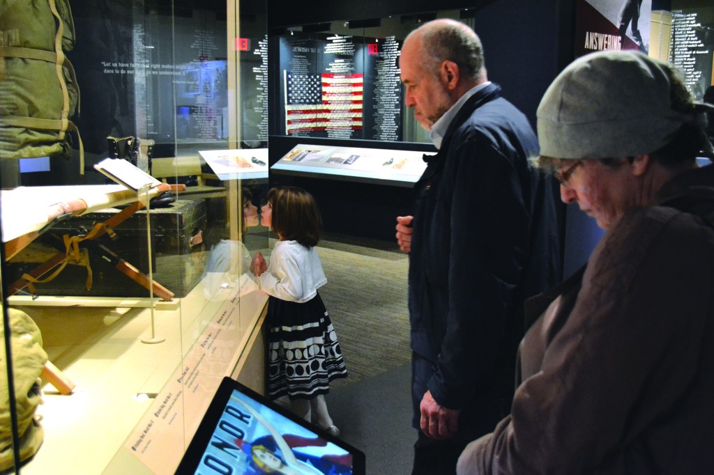 The new permanent exhibit Jews in the American Military includes historical artifacts, photos and video from the museum's collection. Photos by Josh Marks