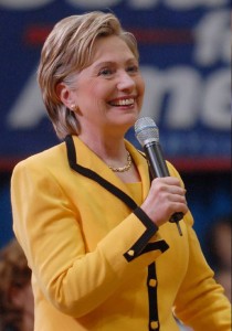 Hillary Clinton smiles as she speaks on the campaign trail in 2008. Virginia Gov. Terry McAuliffe says that she will announce in the next two months whether she will run for the presidency in 2016.