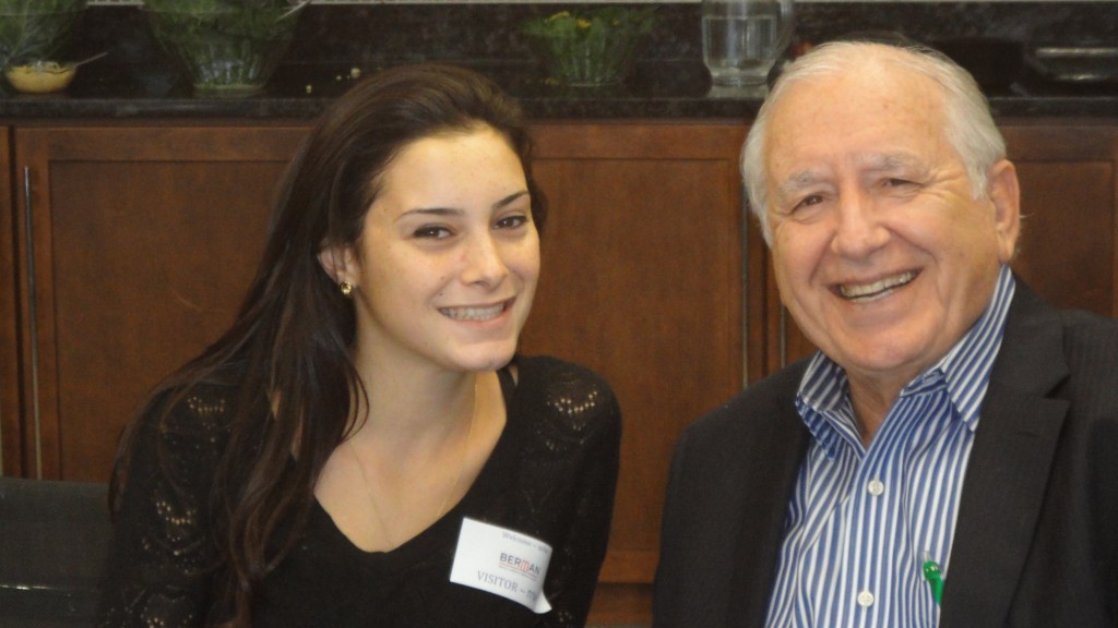 AMIT graduates Marley Kate Brem, 19, and Samy Ymar, 72, of Rockville. Born in Morocco, Ymar attributes the education he got at Kfar Batya in Israel to his lifelong connection to Judaism, which includes two stints as president of Magen David Sephardic Synagogue