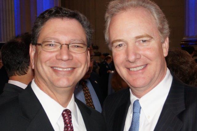 Jewish Federation of Greater Washington CEO Steven Rakitt (left) and U.S. Rep. Chris Van Hollen, of Maryland.