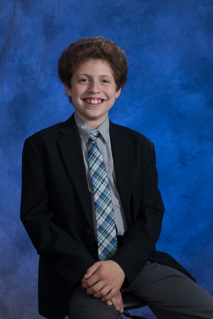 Rafael Lev Jacob Friedlander, son of Sheryl and David Friedlander of Kensington, will become a bar mitzvah Oct. 24 at Congregation Beth El of Montgomery County. Joining in the simcha are his brother, Noah; grandparents Elaine and Gerald Libman of Potomac, and Jessica and Michael Friedlander of St. Louis, Mo.; and many aunts, uncles and cousins; and many friends. Rafael is an honor roll student in 7th grade at Tilden Middle School. For his mitzvah project, he will be working with A Wider Circle. Photo by David Friedlander 