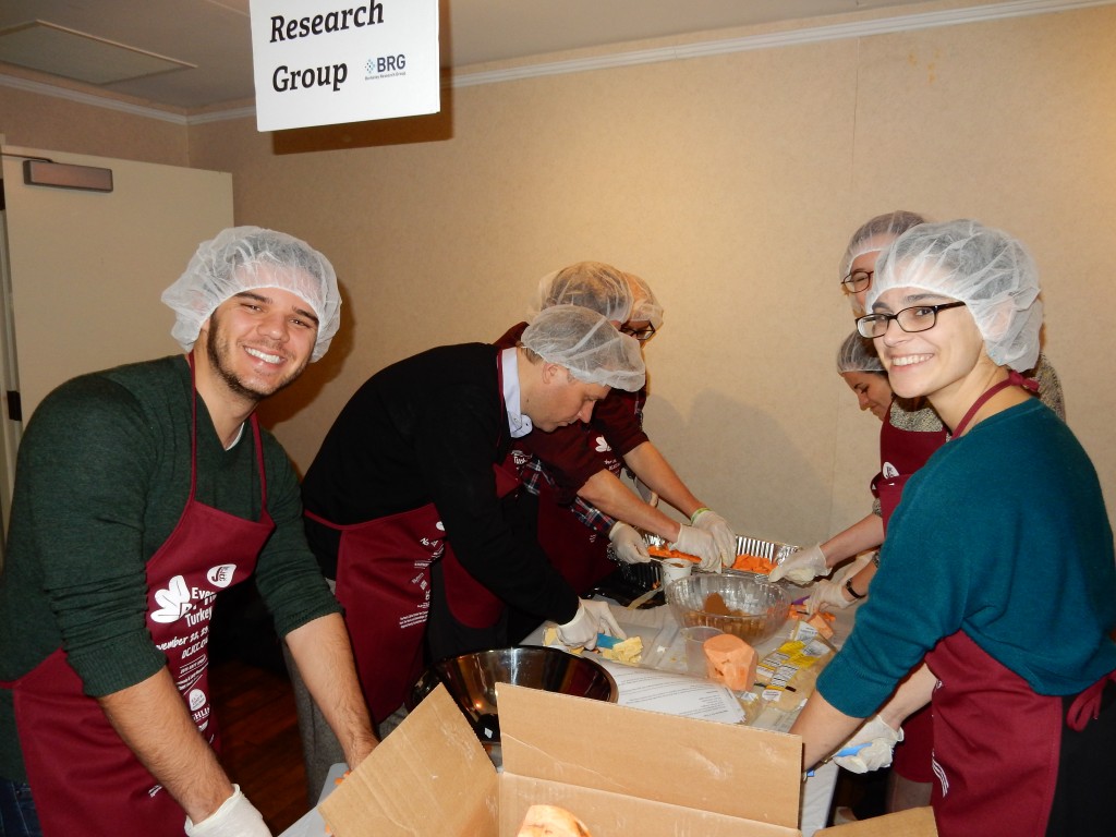 Volunteers prepared more than 20,000 servings of food for the homeless and hungry in the Washington area at the DC Jewish Community Center on Nov. 23 and 24 for Everything but the Turkey, organized by the Morris Cafritz Center for Community Service.Photo by Sonya Weisburd, DCJCC