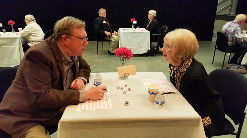 The Jewish Community Center of Northern Virginia hosted a Valentine’s Day Senior Speed Dating event in Fairfax.Photo by Josh Marks