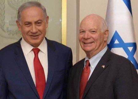 en. Ben Cardin (D-Md.), at right, met with Israeli Prime Minister Benjamin Netanyahu last month during a congressional Middle East tour that included stops in Saudi Arabia and Qatar. Courtesy of U.S. Senate