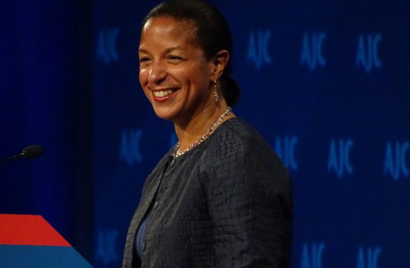 National Security Advisor Susan Rice at Monday’s AJC Global Forum received polite applause as she repeated the refrain “Israel is not alone.” Photo by Daniel Schere 
