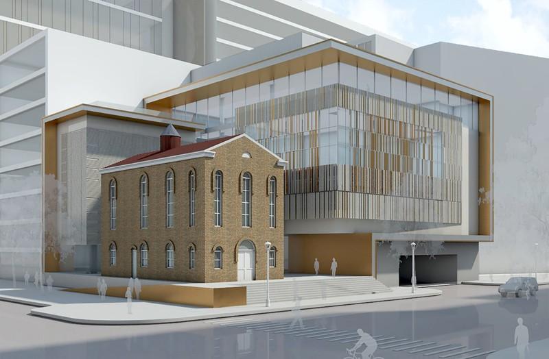 A rendering of the facility at Third and F streets that will be the Lillian and Albert Small Jewish Museum in 2019. Photos courtesy of the Jewish Historical Society of Greater Washington.