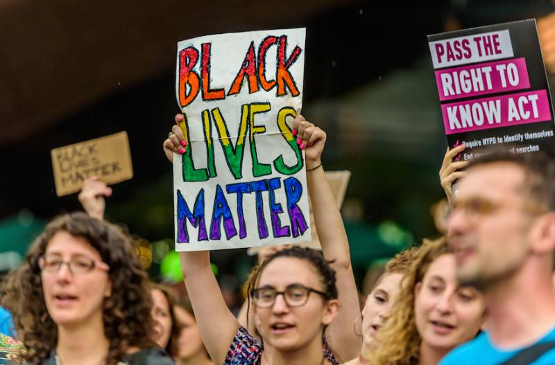 The Black Lives Matter movement’s platform, released on Aug. 1, includes controversial language on Israel that refers to the country as an “apartheid state.” Photo by Erik McGregor/Pacific Press/LightRocket via Getty Images via JTA 