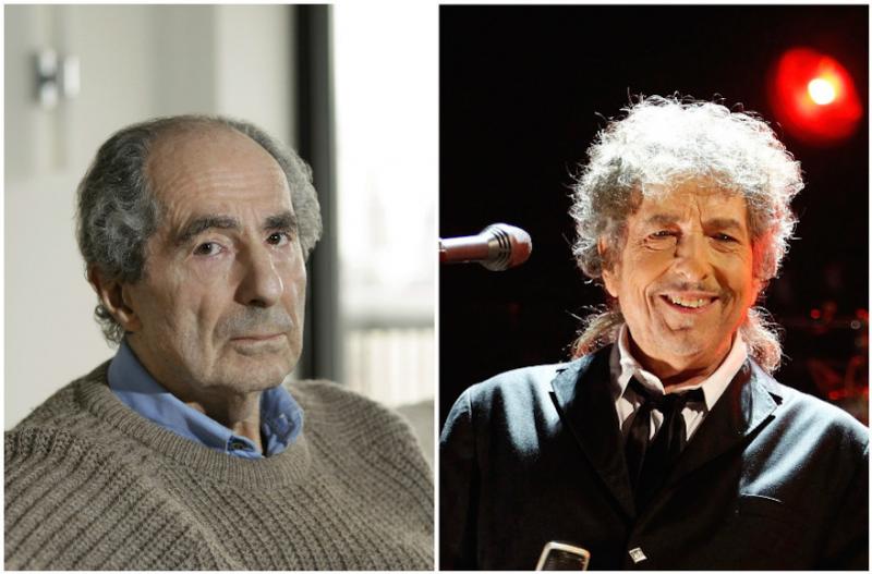 The time for Philip Roth, left, to win a Nobel Prize may be running out. Bob Dylan, right, won the prize on Oct. 13, 2016. (Roth photo: Julian Hibbard; Dylan photo: Christopher Polk/both Getty Images)