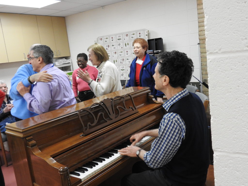 Participants at the Jewish Council for the Aging’s Samuel Gorwitz social day program sang, danced and clapped along with Jerry “Piano Man” Roman Jan. 13. JCA’s Kensington Clubs provide camaraderie and coping skills for people in the early stages of diagnosed memory loss.