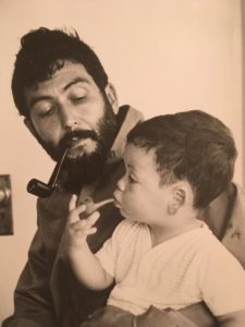 Nat Hentoff, left, with his son Nick. Photo via Twitter.